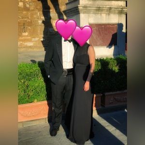 Ted Baker black evening dress.